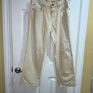X-Ray Jeans off white jeans Sz 34 factory distressed whiskering vintage